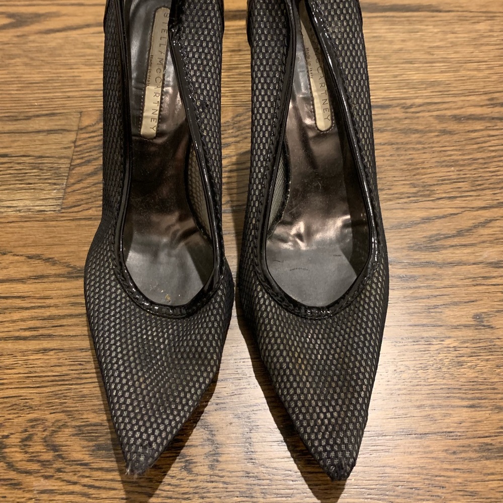 Stella McCartney Black Net High Heel Pumps